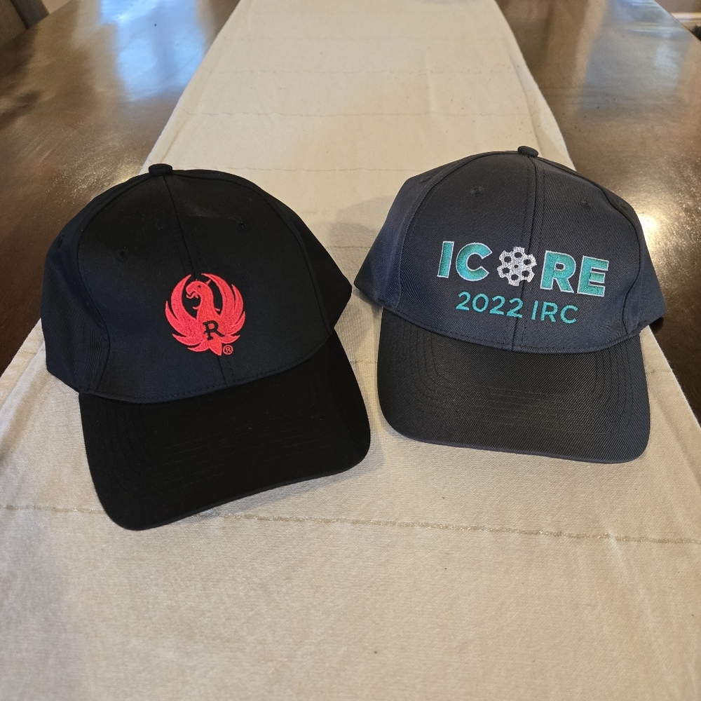 Ruger Embroidered Red Logo Strapback Baseball Cap / ICORE 2022 Embroidered Cap
